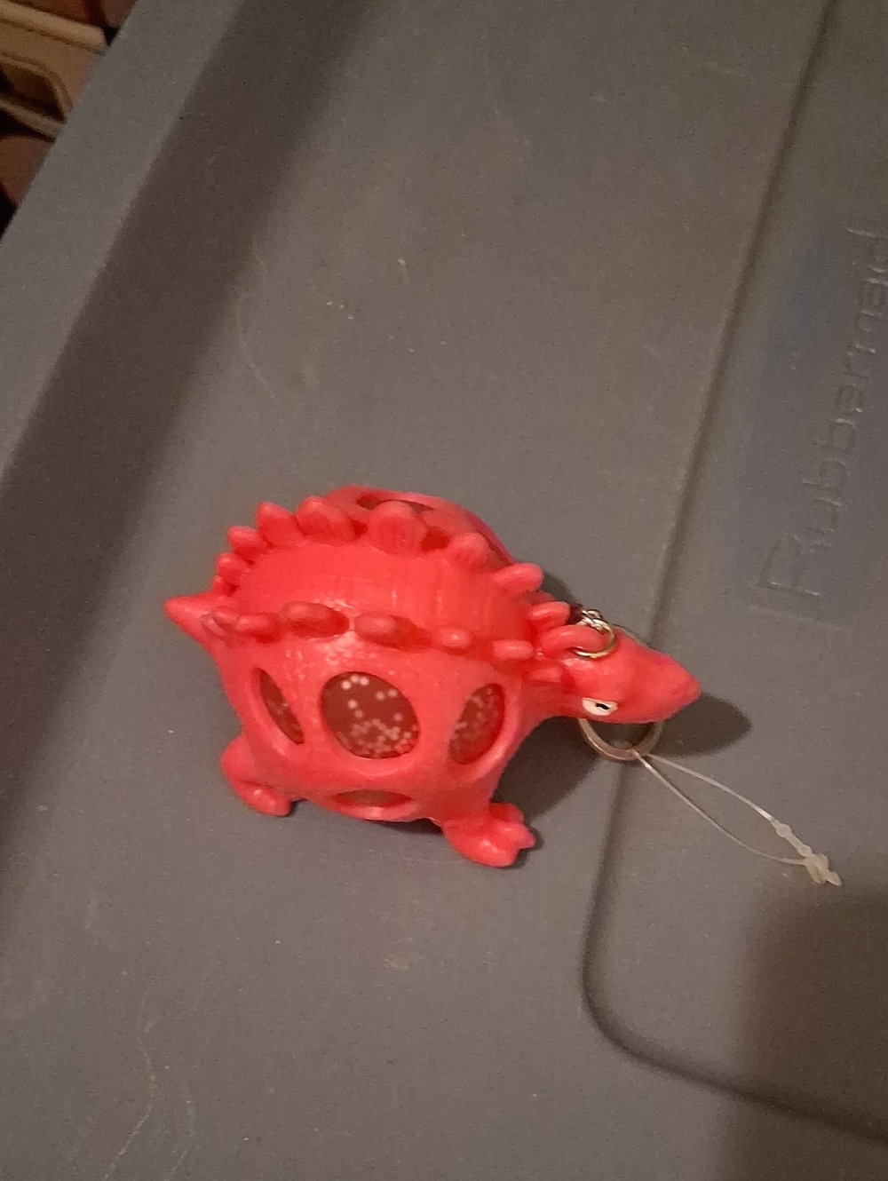 Punk  Stegosaurus Small Pet Small Squishey Key Chain